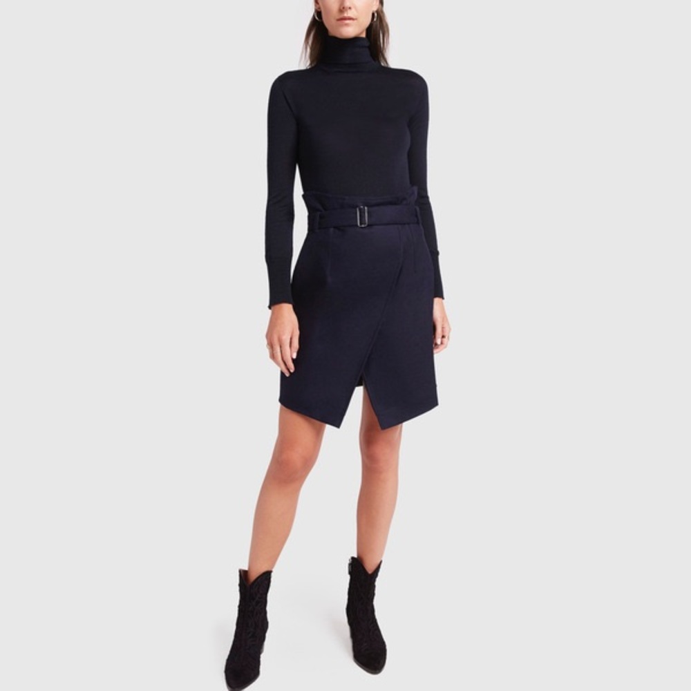 Officine Generale Charlotte Flannel Skirt - Navy